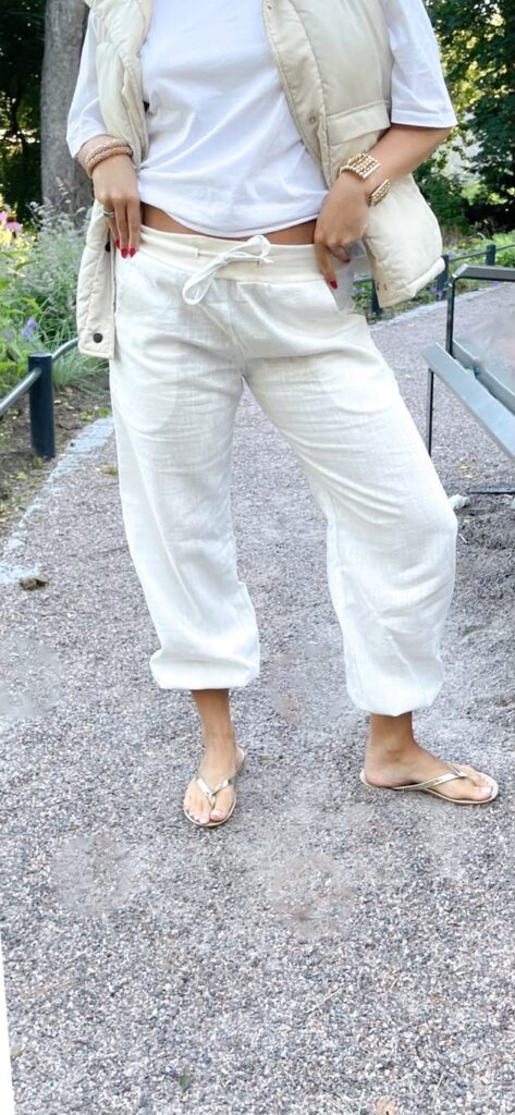 Becca, luonnonvaaleat pellavahousut
